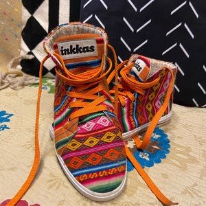 Inkkas high top sneakers boho serape blanket style